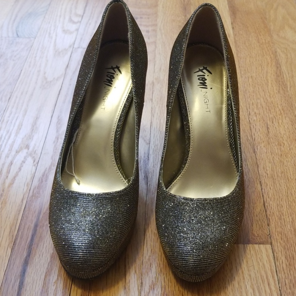 Silver sparkly heels